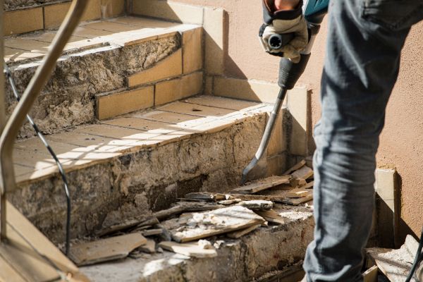 Concrete Stair Demolition in Bloomington