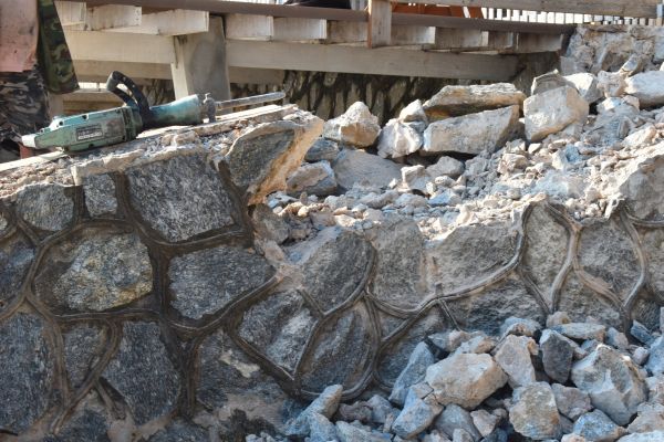 Retaining Wall Demolition in Bloomington