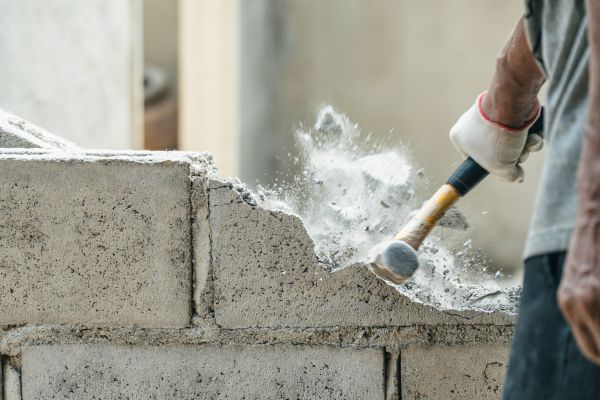 Block Wall Demolition in Bloomington